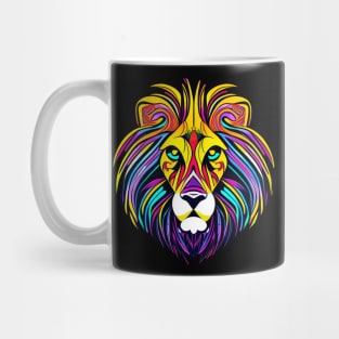 Psychedelic Multicolor Lion Mug